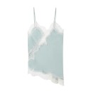 Damen Spitzen Top Mit dünnen Trägern V-Ausschnitt Einfarbiger eleganter Top aus Polyester Leichtes Sommertop 7