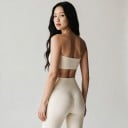 Damen Sport-BH ohne Träger im Bandeau-Stil mit geradem oberen Rand und glatter Oberfläche ohne Verschluss für Yoga und Fitness 10