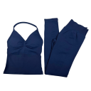 Damen Sportanzug mit Leggings und Top, einfarbig, Nylon, Polyester, bequem und stylisch für Fitness und Training 11