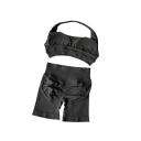 Damen Sportanzug mit Shorts und Sport-BH, einfarbig, Nylon, Spandex, bequem und stilvoll für Fitness und Training 19