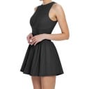 Damen Sportkleid ohne Ärmel mit integrierten Shorts mit Tasche und Reißverschluss elastische Kleid für Tennis und andere 4