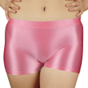 Damen Sportliche Kurze Hosen Glänzend Einfarbig Bambusfaser Spandex Elastisch Bequeme Fitness Shorts 10