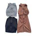 Damen Sportoverall mit Trägern und Shorts Mit Reißverschluss im Ausschnitt Einfarbiger Fitnessoverall aus Nylon und Spandex 6