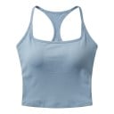 Damen Sporttop mit eingearbeiteten Cups und quadratischem Ausschnitt mit Racerback-Rücken im verlängerten Schnitt für Pilates 12