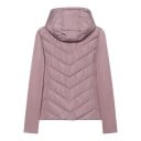 Damen Steppjacke mit Kapuze und Reißverschluss, taillierte Passform mit Strickärmeln und seitlichen Einsätzen, Steppung in V-Form 10