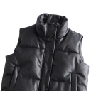 Damen Steppweste mit Stehkragen und Druckknopfverschluss ohne Ärmel aus Polyester für den täglichen Gebrauch und kühlere Wetterbedingungen 5