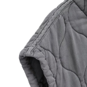 Damen Steppweste mit Stehkragen und Taschen ohne Ärmel Polyester grau mit Kordelzug am unteren Ende für den täglichen Gebrauch 6