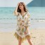 Damen-Strandkleid mit Blumen 1