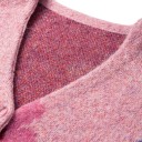 Damen Strickjacke mit Blumen und Knöpfen im V-Ausschnitt, lockerer Oversize-Schnitt, rosa Pullover mit Blumenmuster für jeden Tag 9