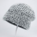 Damen Strickmütze Beanie mit sanftem Flaum Rippstrick mit umgeschlagenem Saum Baumwolle Polyester und Wolle Kopfumfang 55 bis 63 cm 6