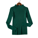 Damen Strickpullover aus Baumwolle und Acryl mit Rundhalsausschnitt Eleganter einfarbiger Pullover mit langen Ärmeln Universalgröße für den täglichen Gebrauch 20