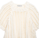 Damen Strickpullover mit kurzen Ärmeln Schnürung an den Seiten Einfarbiger eleganter Top mit Rundhalsausschnitt Polyester Verschiedene Farben 16