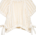Damen Strickpullover mit kurzen Ärmeln Schnürung an den Seiten Einfarbiger eleganter Top mit Rundhalsausschnitt Polyester Verschiedene Farben 17