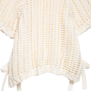 Damen Strickpullover mit kurzen Ärmeln Schnürung an den Seiten Einfarbiger eleganter Top mit Rundhalsausschnitt Polyester Verschiedene Farben 22