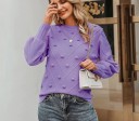 Damen-Strickpullover mit Pompons G354 7