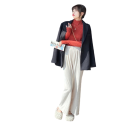 Damen Strickpullover mit Rollkragen aus Baumwolle und Acryl Einfarbiger eleganter Pullover mit langen Ärmeln Universelle Größe für Herbst 11