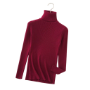 Damen Strickpullover mit Rollkragen aus Baumwolle und Polyester Einfarbiger eleganter Pullover mit langen Ärmeln Universelle Größe für Herbst und Winter 16