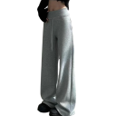 Damen Sweatpants mit hohem Bund und Kordelzug Polyester Baumwolle Einfarbig Bequem, stylisch, ideal für den täglichen Gebrauch 5