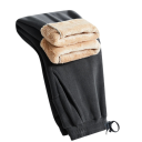 Damen Sweatpants mit Innenfutter aus Fleece mit Kordelzug Polyester Spandex Einfarbig, bequem, warm, geeignet für den Winter 12