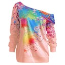 Damen-Sweatshirt mit buntem Aufdruck 5