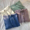 Damen Sweatshirt mit Reißverschluss und Kapuze und Schnüren Lockere Oversize Passform Herunterfallende Schultern Zwei vordere Taschen 8