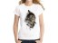 Damen-T-Shirt 3D mit einer Katze J539 4