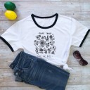 Damen-T-Shirt mit Blumen A221 8