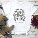 Damen-T-Shirt mit Blumen A221 3