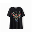 Damen-T-Shirt mit Blumen A960 2