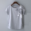 Damen-T-Shirt mit Blumen B258 4