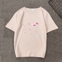 Damen-T-Shirt mit Blumendruck A1303 11