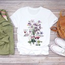Damen-T-Shirt mit Blumendruck B374 5