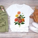 Damen-T-Shirt mit Blumendruck B374 2