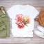 Damen-T-Shirt mit Blumendruck B374 14