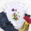 Damen-T-Shirt mit Blumenmotiv 2