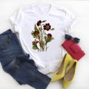 Damen-T-Shirt mit Blumenmotiv 24