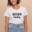 Damen-T-Shirt mit Boss Lady-Aufdruck 1