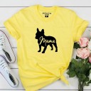 Damen-T-Shirt mit Bulldoggen-Print 8