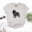 Damen-T-Shirt mit Bulldoggen-Print 7