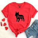 Damen-T-Shirt mit Bulldoggen-Print 5