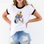 Damen-T-Shirt mit buntem Aufdruck B391 3