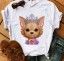 Damen-T-Shirt mit Chihuahua-Aufdruck 13