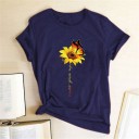 Damen-T-Shirt mit einer Sonnenblume 5