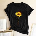 Damen-T-Shirt mit einer Sonnenblume 1