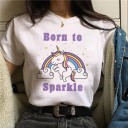 Damen-T-Shirt mit Einhorn-Aufdruck B305 2