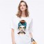 Damen-T-Shirt mit Gesichtsaufdruck 9