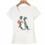 Damen-T-Shirt mit Hundeaufdruck A1312 4