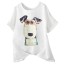 Damen-T-Shirt mit Hundeaufdruck 7