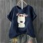 Damen-T-Shirt mit Hundeaufdruck 5