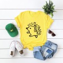 Damen-T-Shirt mit Igel-Print 6